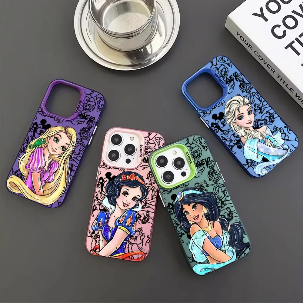 Luxury Phone Case for Apple iPhone 12 Pro X 13 11 Pro Max 15 Plus XS Max 14 Pro XR 13 Disney Princess Jasmine TPU Soft Cover