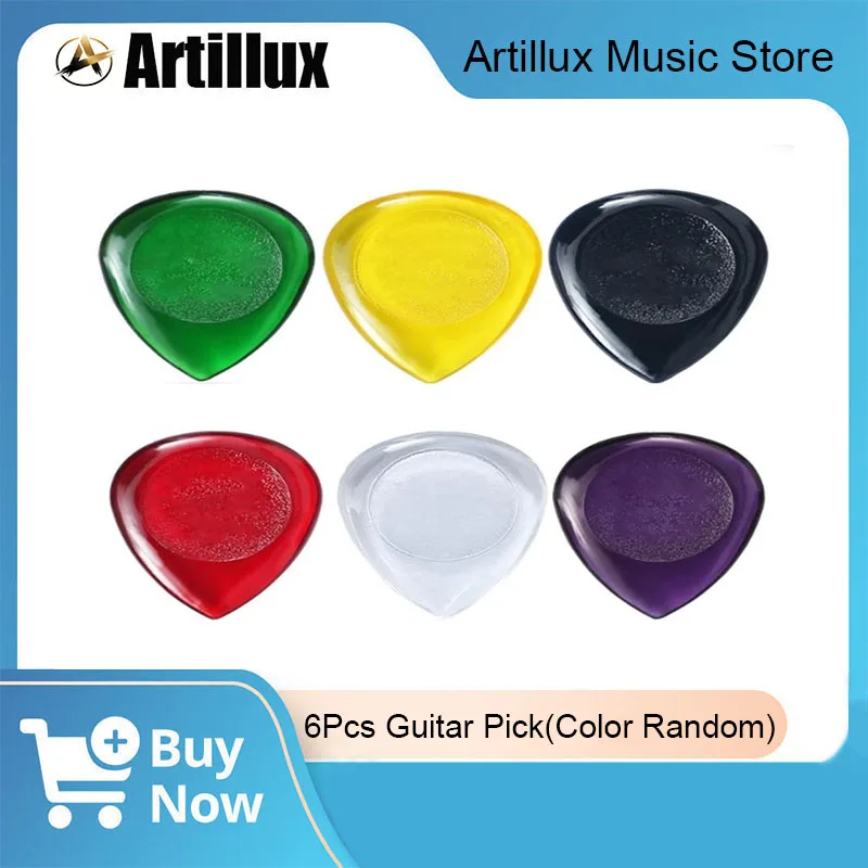 6Pcs Guitar Picks Brand New and High Quality ABS Durable Water Drop Shaped 1mm 2mm 3mm for Bass Guitar Parts & Accessories