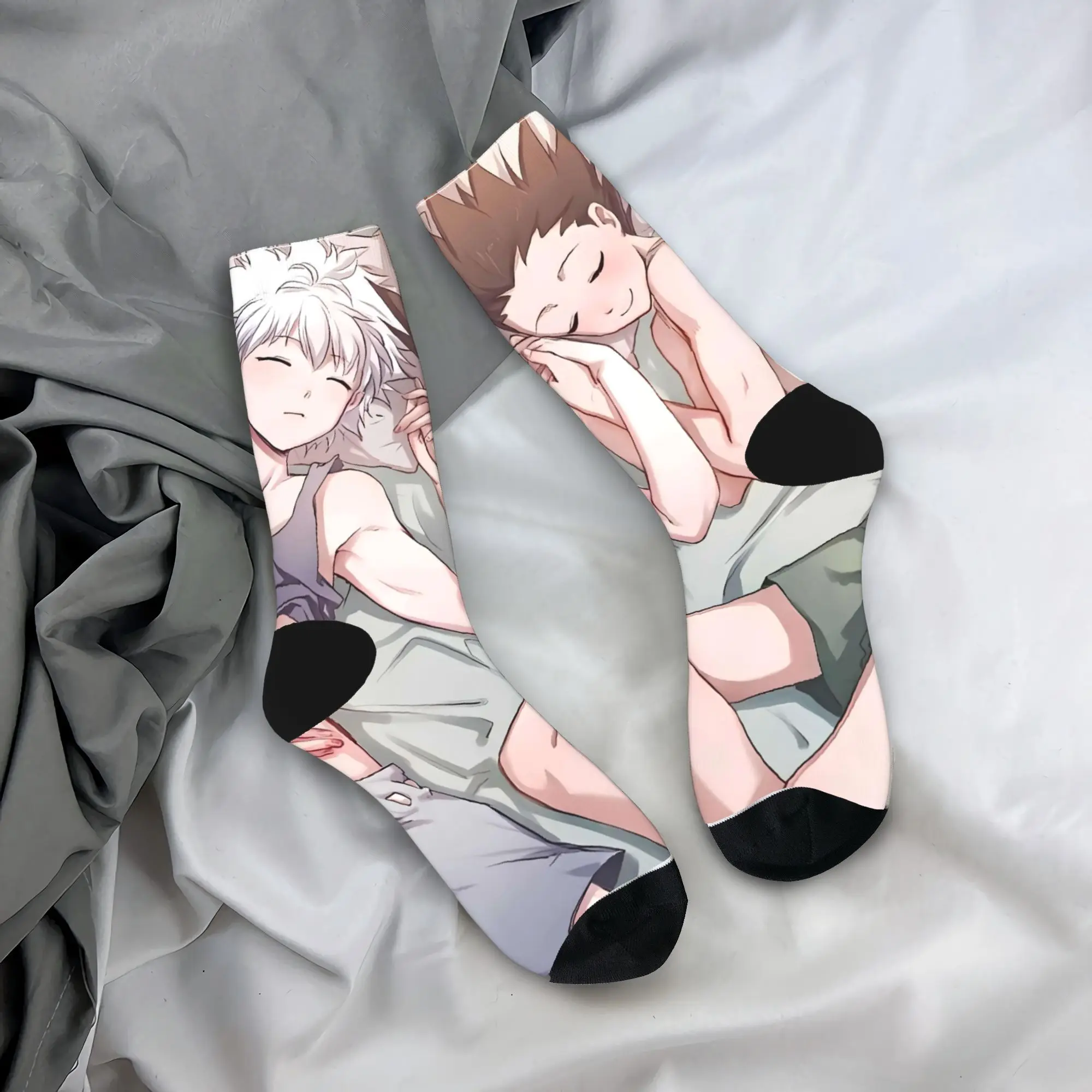 

Gon X Killua-HXH Stockings Funny Socks Couple Breathable Socks Autumn Climbing Graphic Non-Slip Socks Birthday Gift