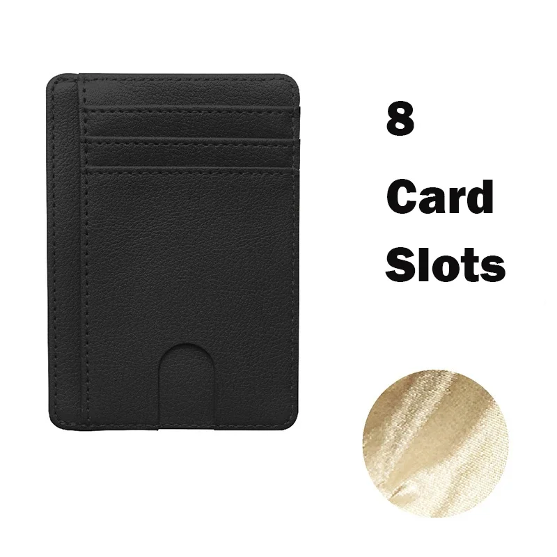 유니섹스 RFID 8 카드 슬롯 머니 클립 대용량 가방 남녀 공용 선물 카드 홀더 은행 패키지 지갑 소형 지갑 세트 케이스