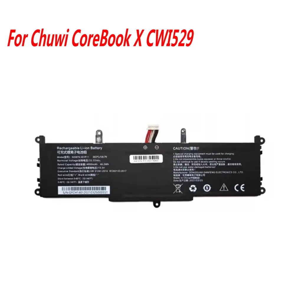 

Original 505979-3S1P-1 Battery For Chuwi CoreBook X CWI529 628467-3S1，11.55V 46.2Wh 4000mAh