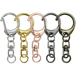 5/10pcs D Snap Hook Keychain Rings Buckle Swivel Clasp Keyring with Open Jump Ring & Connector for DIY Key Chain Making Supplies