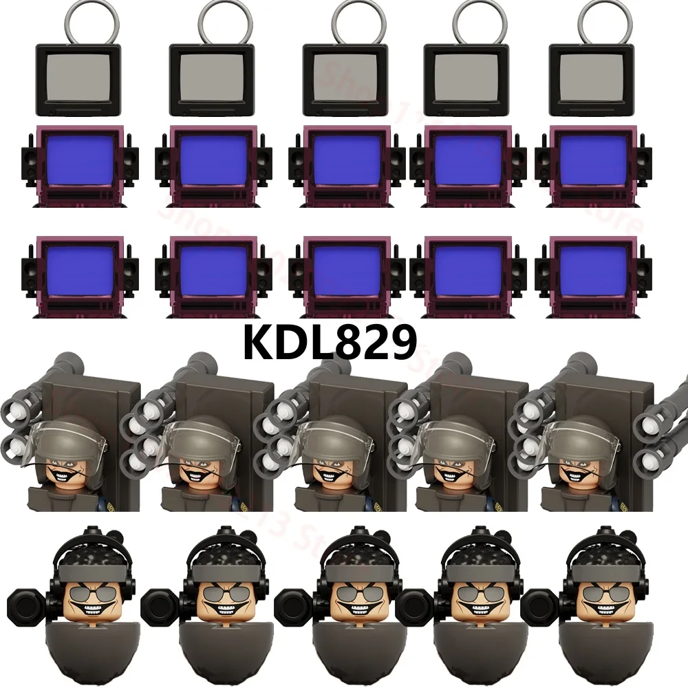 KDL829 Gman4.0 Building Blocks Headscarf Toilet Man Action Figures Christmas Toys For Children K2200 K2202 K2201 K2203