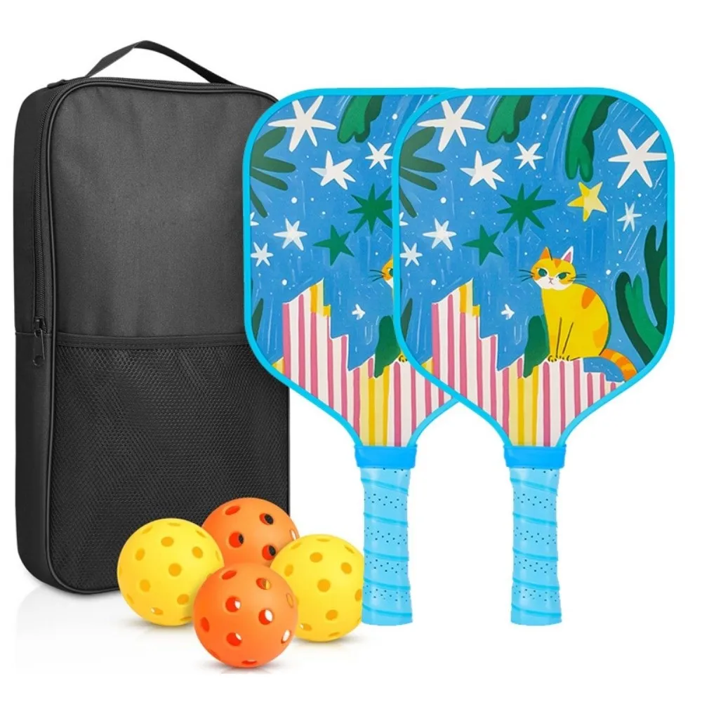 

Cartoon Children's Pickleball Set Portable Lightweight Children's Pickleball Rackets with Carry Bag Universal