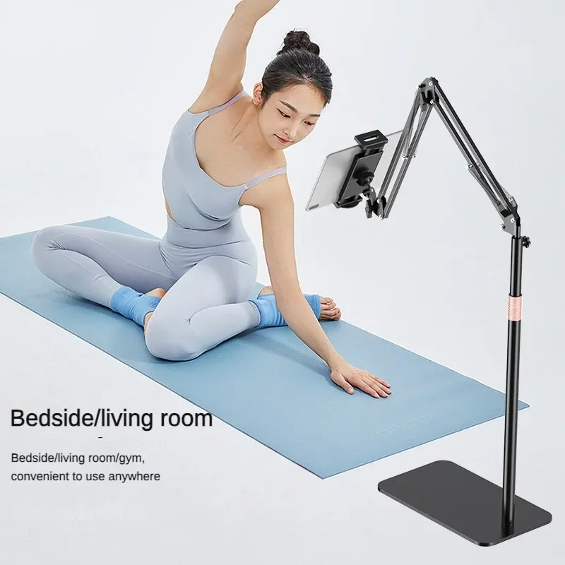 SMOYNG 1.7m Weighted Phone Tablet Floor Stand Holder Adjustable Cantilever Bracket Support For iPad Pro12.9 Mount Fit For iPhone