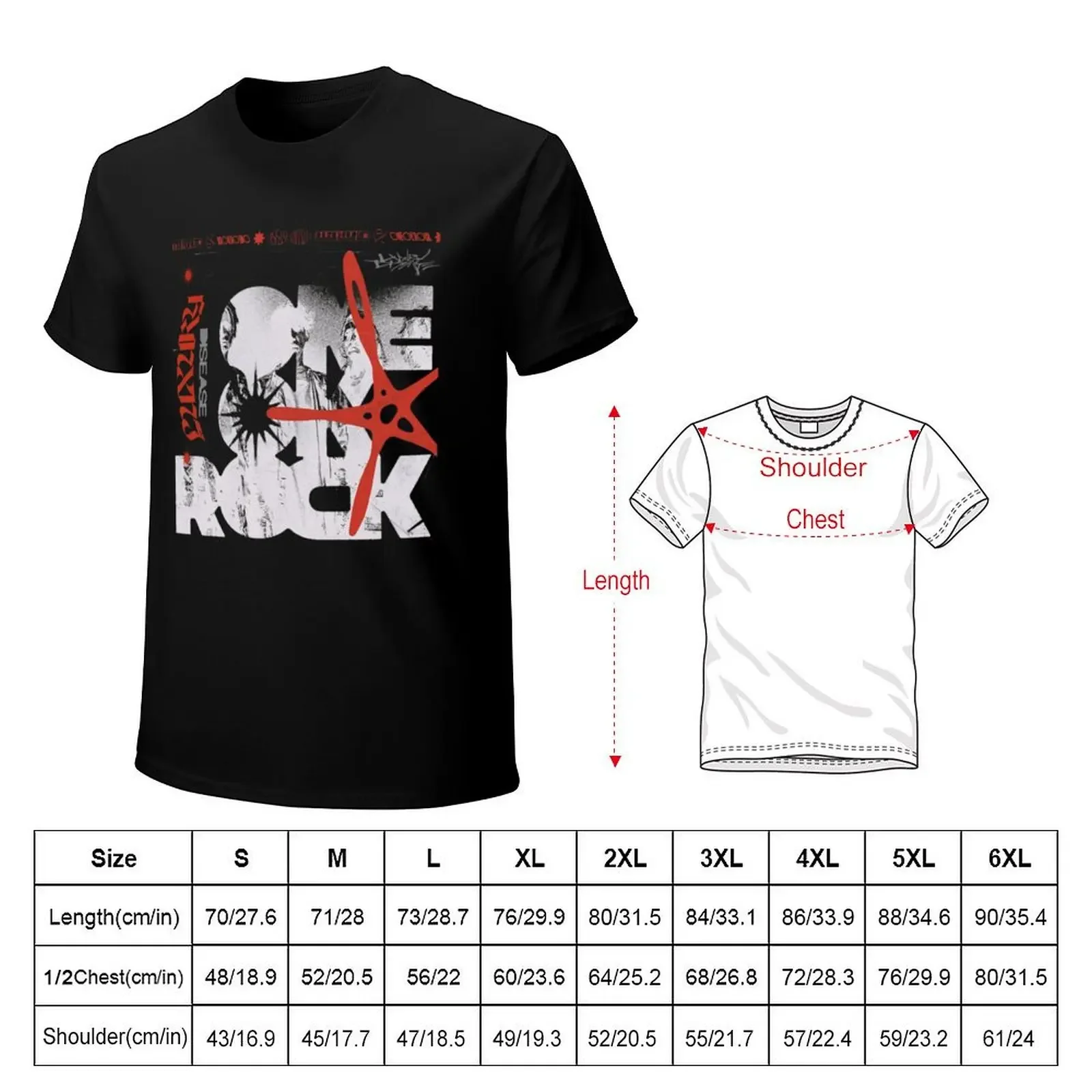 One ok rock T-shirt tops blanks sweat T-shirts for men cotton