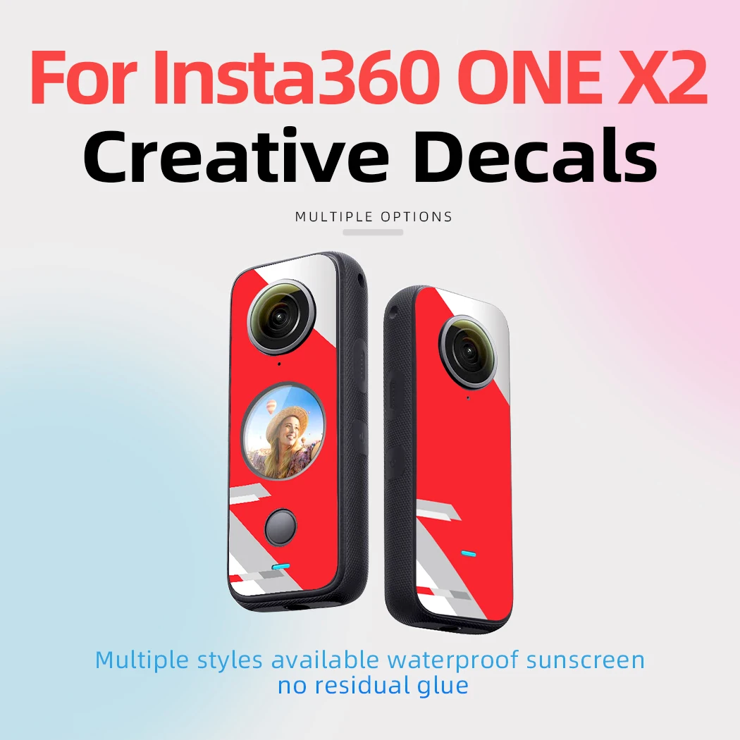

For Insta360 X3/ONE X2 - Custom Sticker, Protective Film, Panoramic Action Camera Decorative Decal, Camera Accessories
