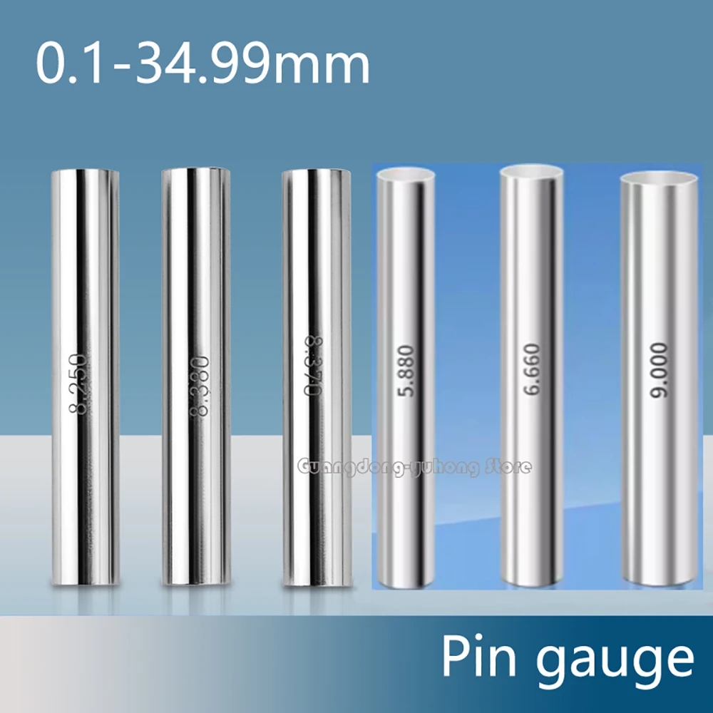 1Pcs Pin Gauge Smooth Plug Gauge Hole Gauge Size 0.5-5.99mm 6-9.99mm 15mm 27-29.99mm Cylindrical Pin Gage Gauge Measuring Tools