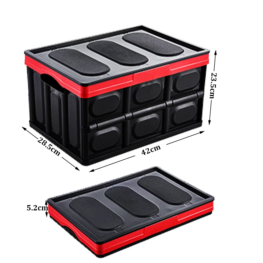 Large Camping Storage Box Portable Waterproof Container Outdoor Storage Case Durable Multi Purpose Foldable Car Trunk Organizer