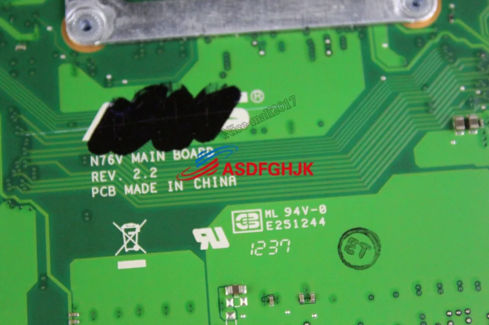 Para ASUS N76VJ N76VB N76VZ N76VM N76V Placa-mãe GT650M Mainboard 100% TESED OK