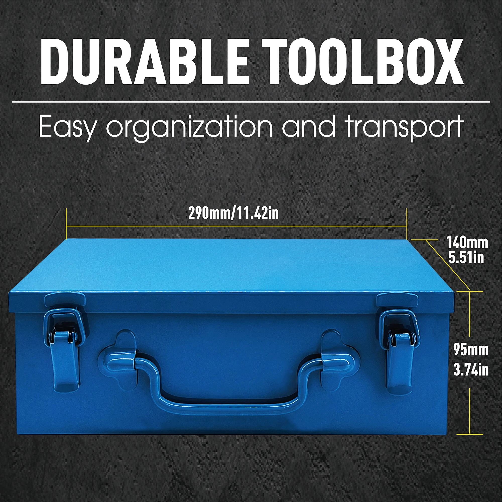 1 Inch Drive Deep Impact Socket Set, 9 Pieces Jumbo Impact Socket Sets, SAE 1" to 2", Chrome Steel, 6-Point Design, Metal Case