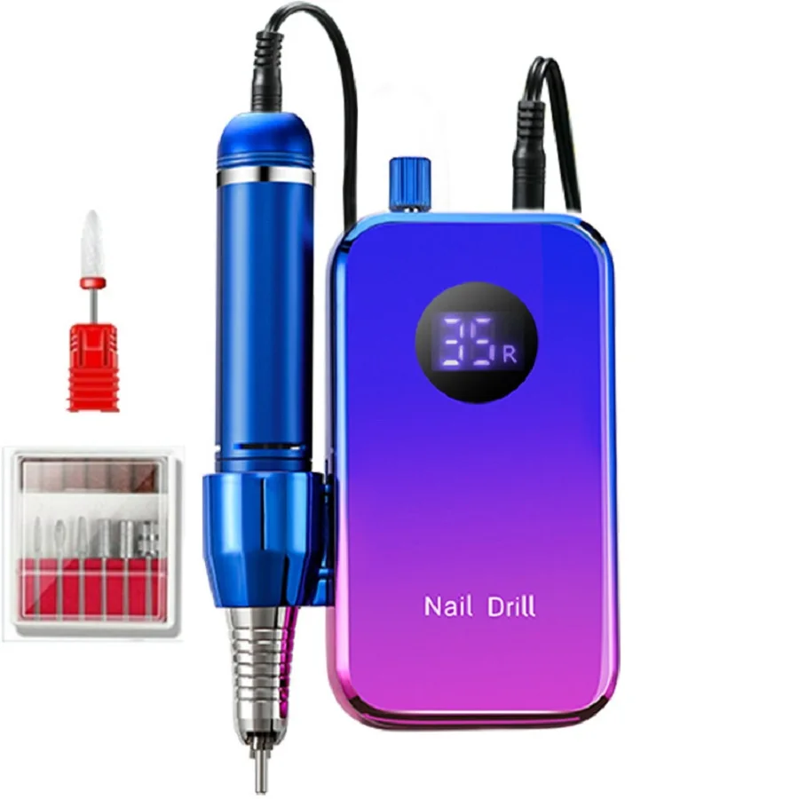 مطحنة مانيكير صغيرة محمولة قابلة لإعادة الشحن، مزيل أظافر مثقاب أظافر، عمر بطارية طويل للغاية 35,000 دورة في الدقيقة، إزالة أظافر سريعة، تلميع، إزالة مسامير القدم، جل أظافر منزلي، صالون أظافر، هدية للعائلة والأصدقاء والمعلمين