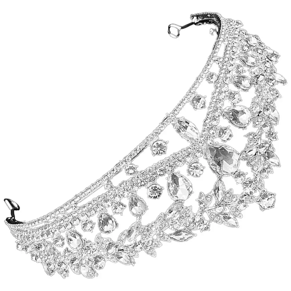 

Delicate Rhinestone Bride Tiara Crown Elegant Bridal Wedding Headdress for Women Photo Shoot Prop Party Celebration Gift