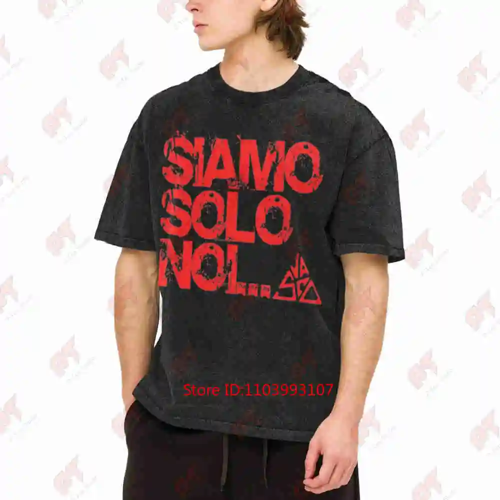 Vasco Rossi Siamo Solo Noi Signature Vintage Washed Tee Pure Cotton T-Shirt
