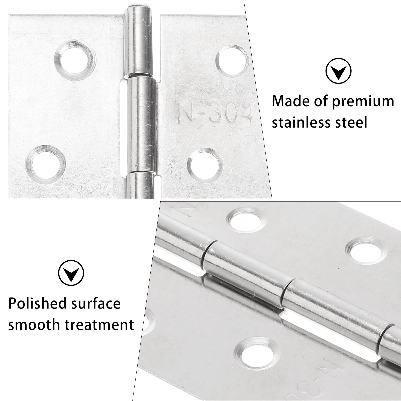 

6pcs Stainless Steel Door Hinges Heavy Duty Ball Bearing Bedroom Window Hinge Easy Installation Durable for Door