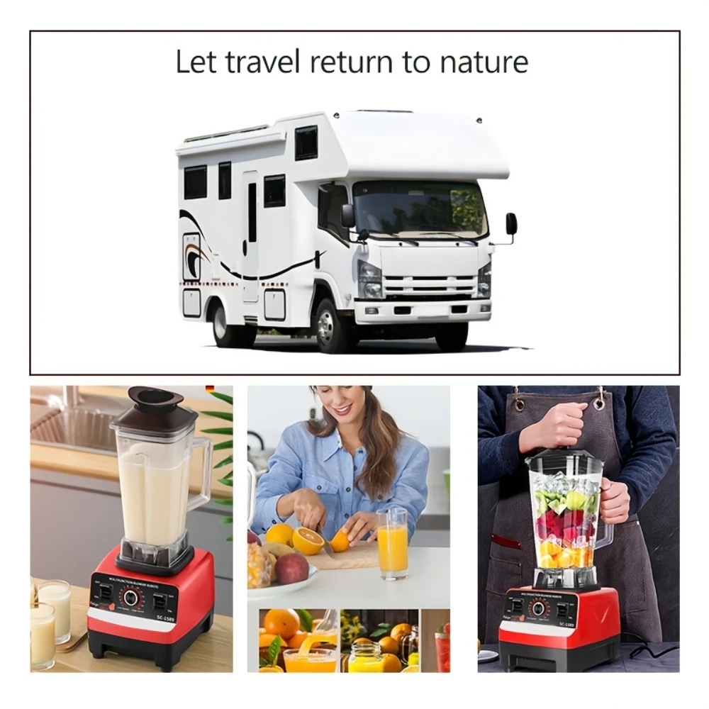 

Powerful 110V-130V Multifunctional Blender with Wall Breaker, Ice Crusher, and Durable PP Material, Perfect for RV Kitchens and