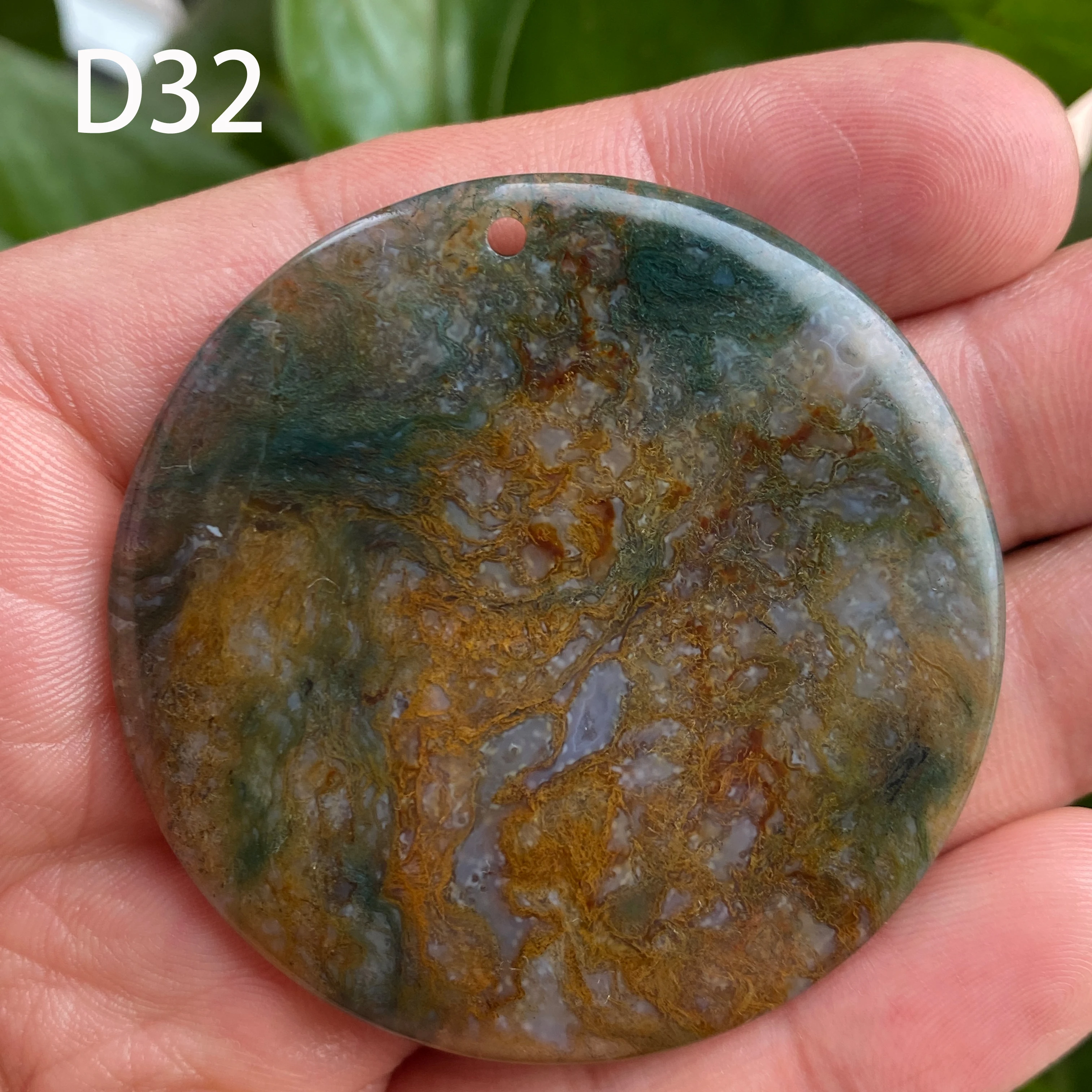 Natural Carnelian Crystal Pendant Moss Agate Jewelry Rock Decoration Rough Polished Quartz Stone Gift Healing