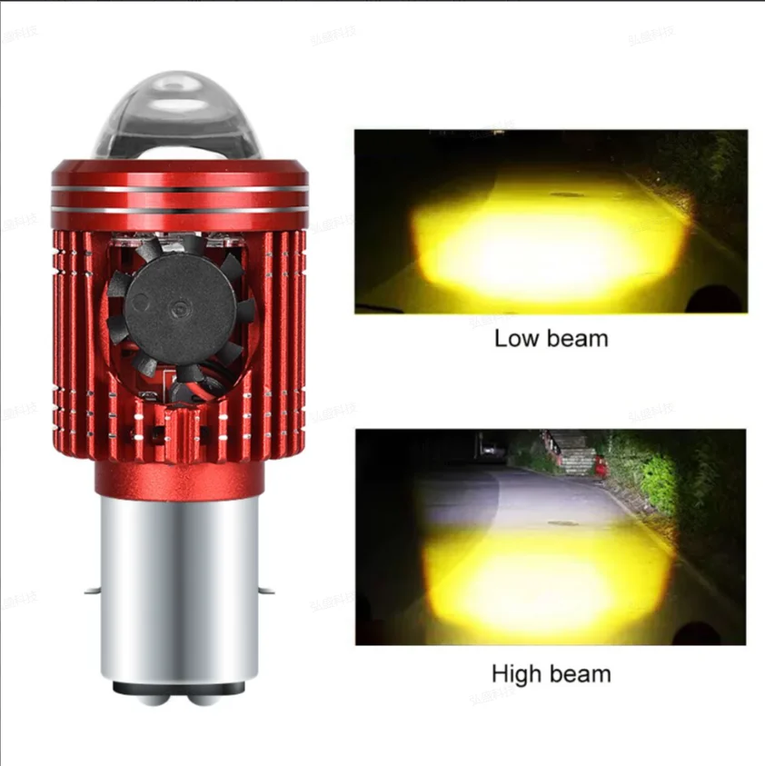 10000LM H4/H6 12 فولت LED دراجة نارية المصباح لمبة موتو الأضواء CSP عدسة أبيض أصفر مرحبا لو مصباح سكوتر اكسسوارات أضواء الضباب