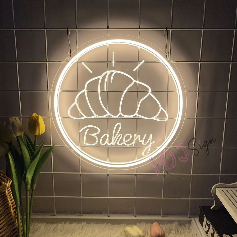 Bakery Neon Sign LED Light Wall Decor Business Dessert Food Shop Indoor Restaurant Coffee Bar Decoration Birthday Party Decor