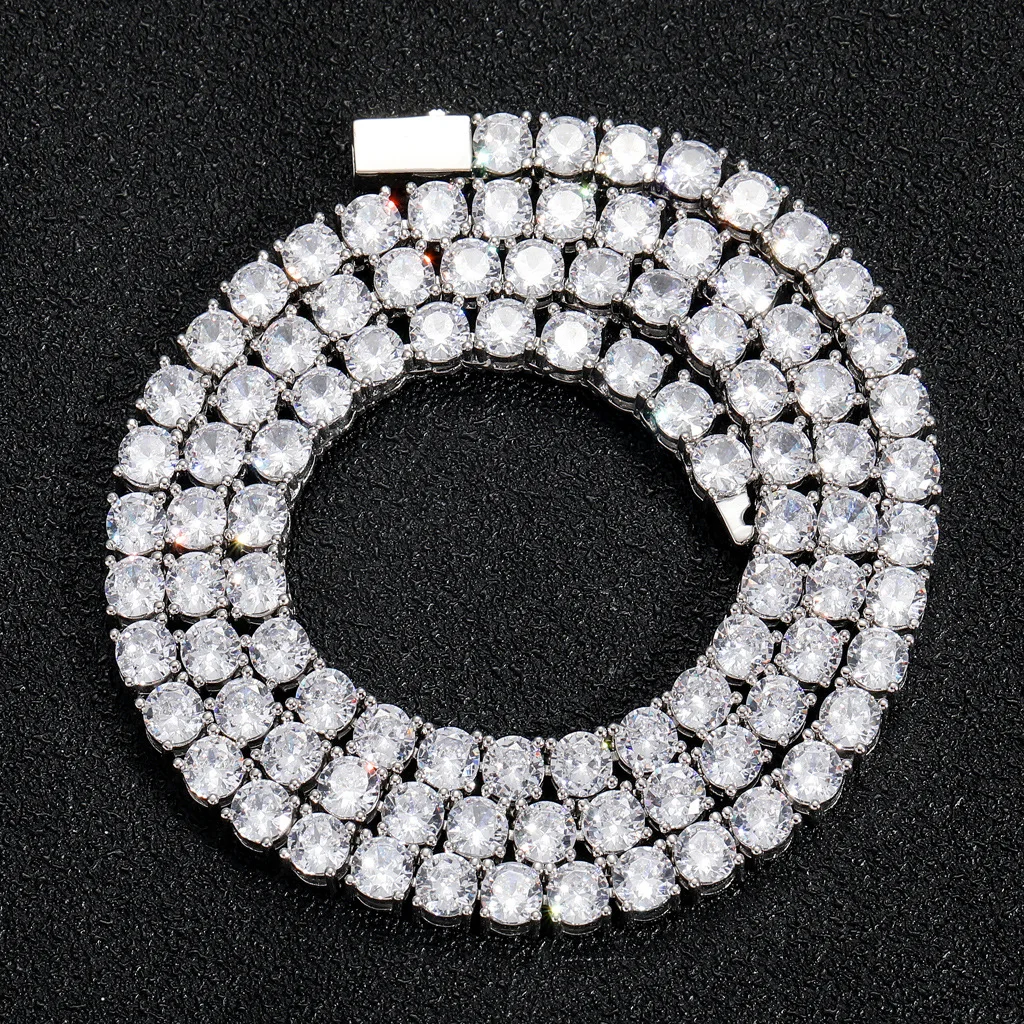 

Ailodo Hip Hop Iced Out Tennis Chain Necklace For Women Men 3mm 4mm 5mm Cubic Zirconia Rapper Necklace Luxury Copper CZ Jewelry