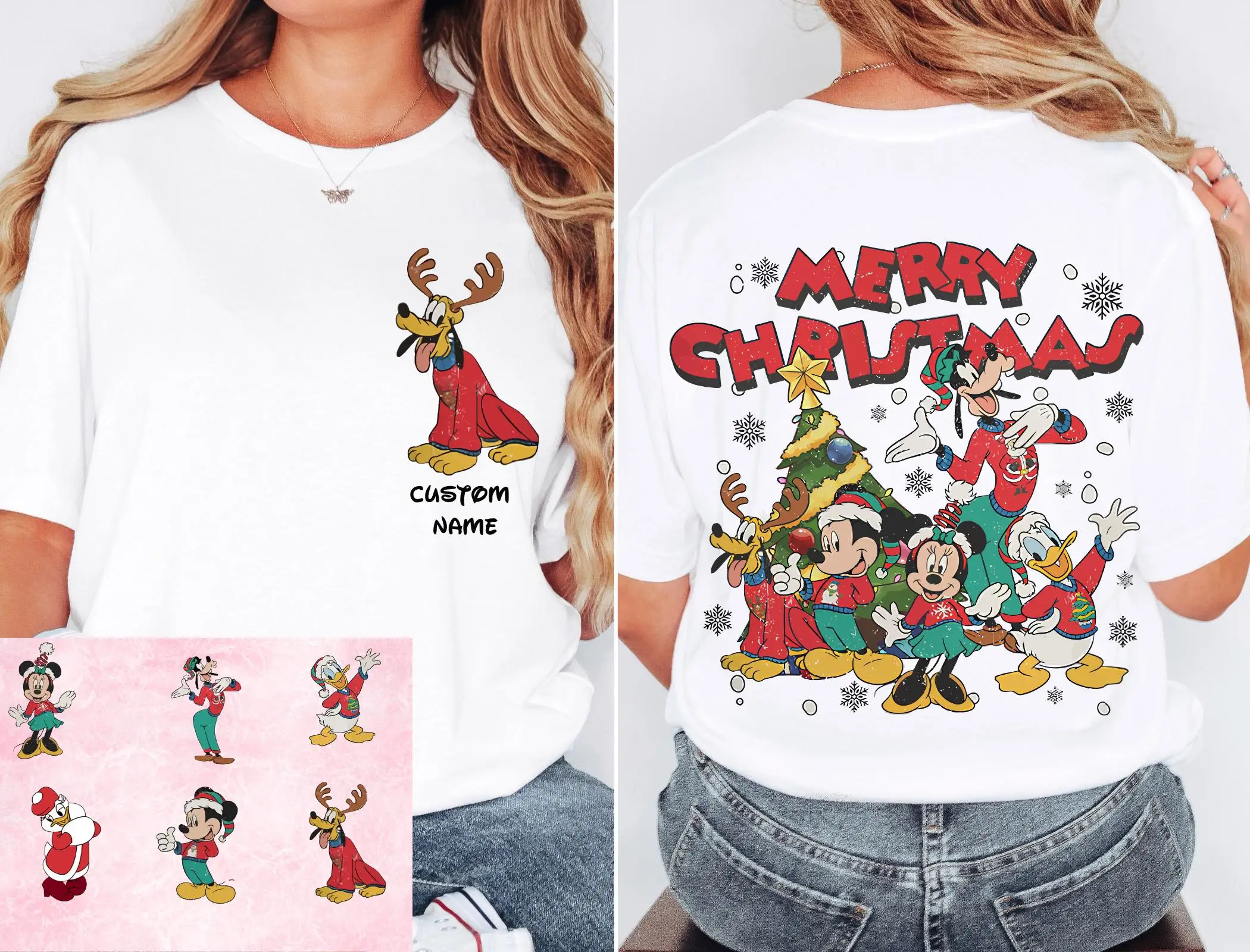 قميص عيد الميلاد ميكي آند فريندز، تي شيرت متطابق لعائلة ديزني لعيد الميلاد، سويت شيرت ميكي لعيد الميلاد المجيد جدًا، المملكة السحرية