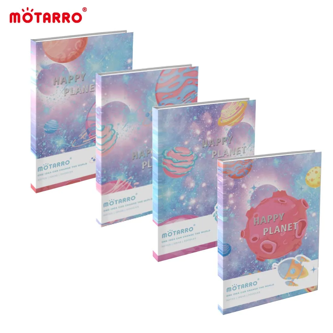 MOTARRO 1Pcs A7 Notebook Happy Planet Notepad Cartoon Memo Ins Hand Ledger for Student School Office Supplies Notepad