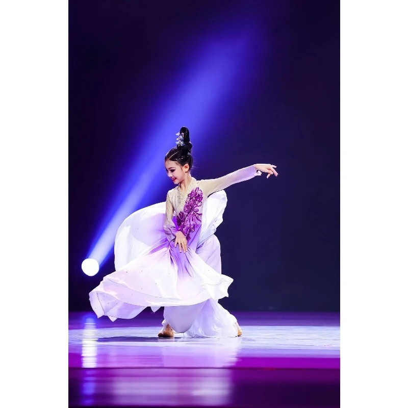 

Новые классические танцевальные костюмы, детские танцевальные костюмы Menglian, танцевальные костюмы, элегантные распашные юбки