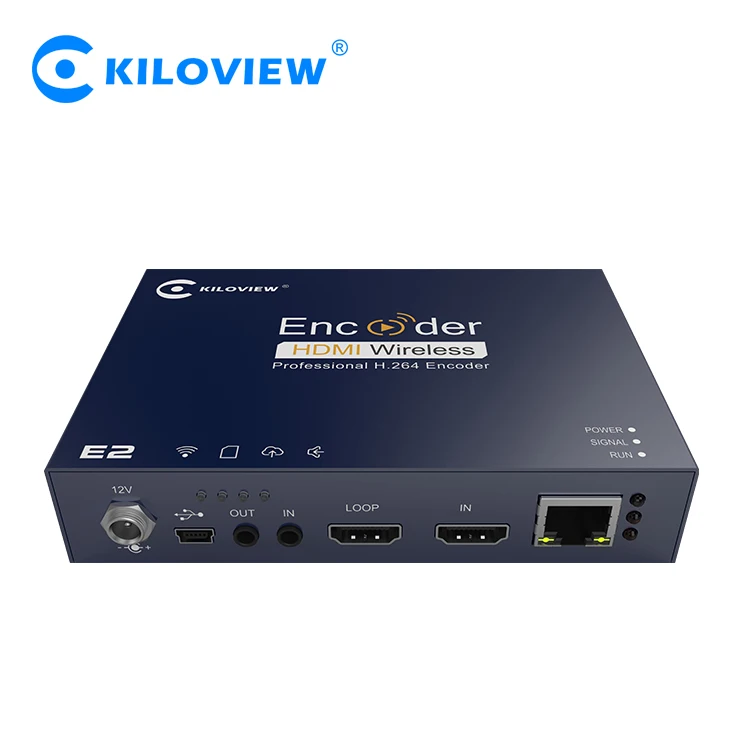 Kiloview Wired HDMI to IP Stream, H.264 to Srt Rtmp Rtsp Video Audio Encoder to Facebook Twitter Youtube