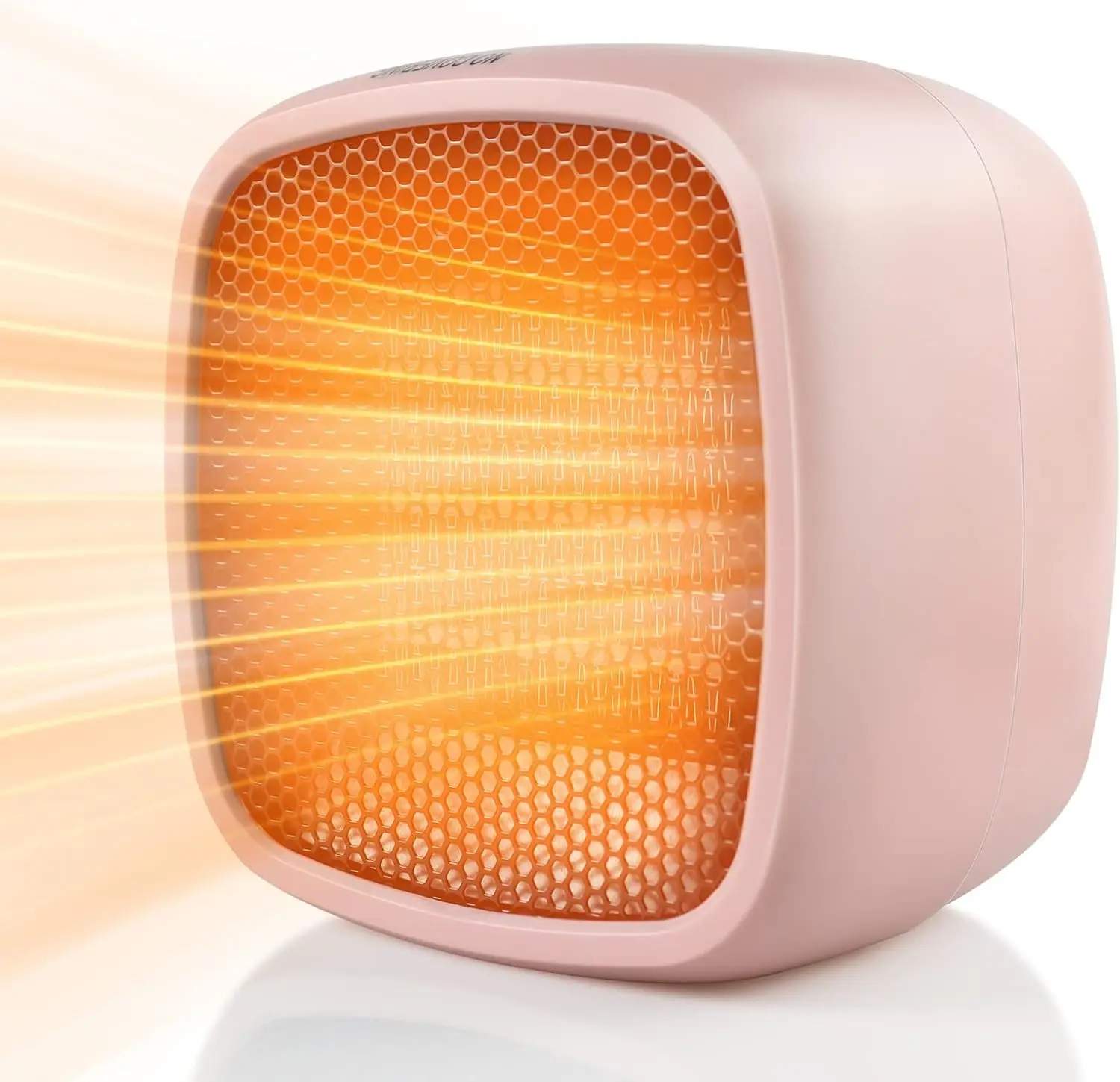 

Портативный керамический обогреватель, 1000 Вт/800 Вт, быстрый нагрев, безопасный и тихий для стола или офиса (розовый)