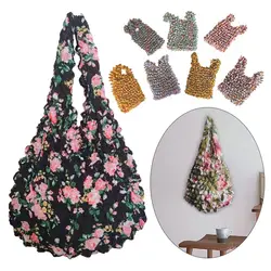 Pleated Bag Reusable Storage Shopping Bags Foldable Large Capacity Handheld Fashion Magic Stretch Bag