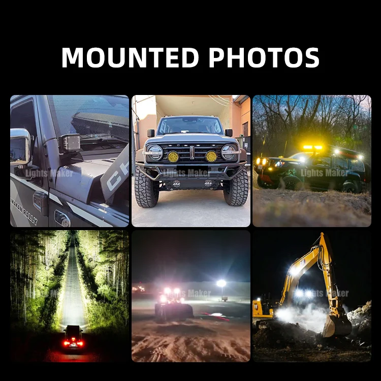 6 بوصة 80 واط LED بقعة العمل الأبيض جراب صغير ضوء بار صف مزدوج الانكسار ضوء كوب القيادة مصباح ليد