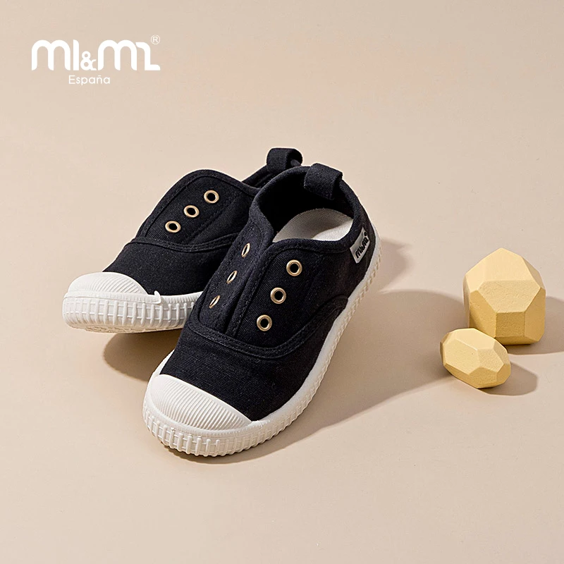 M1&M2 Scarpe di tela per bambini Scarpe causali Scarpe da ginnastica antiscivolo Scarpe da bambino morbide e traspiranti per il tempo libero Scarpe da ginnastica robuste in tela per interni
