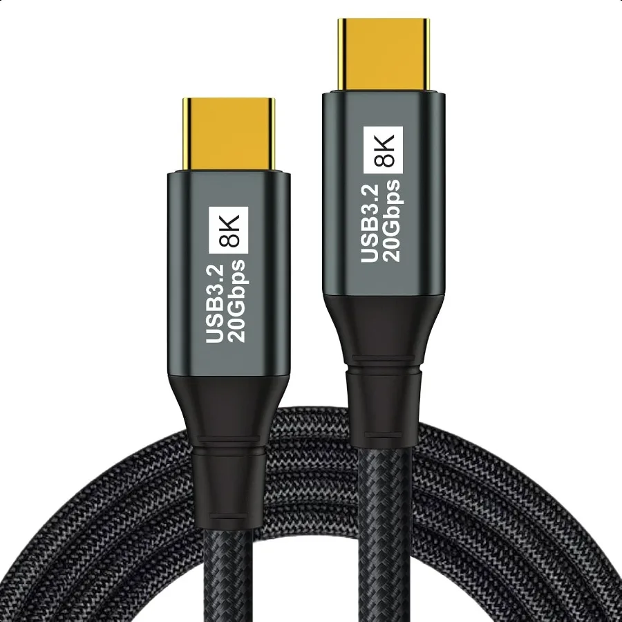 

USB C Monitor Cable 10FT8K@60Hz USBC Video Cable100W PD Fast ChargingUSB 3.2 Gen 2 20Gbps TypeC Data Transfer USBC to USBC Vide