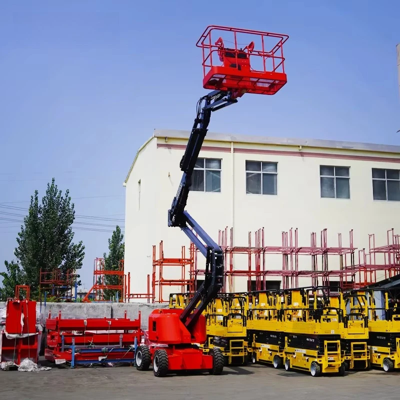 Aerial Man Work Platform Self Propelled Articulated Boom Lift Electric Boom Lift Small Cherry Picker For Sale