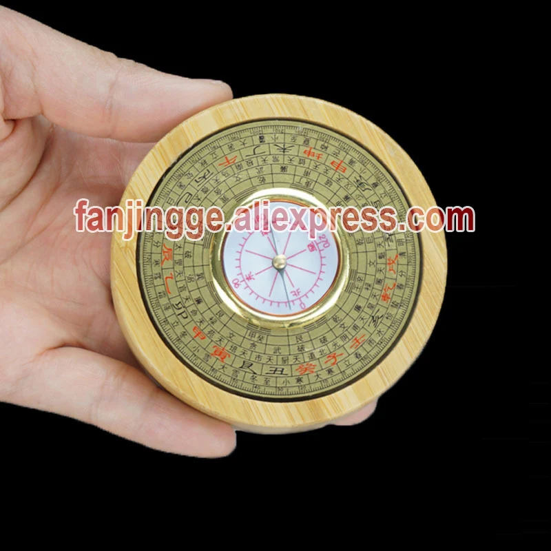 Ancient Chinese Fengshui Profession Seiko Compass Round Brass Surface Luopan LuoJingYi Professional Master Supplies Home Decorat