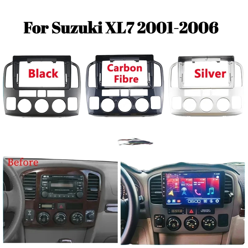 

9-дюймовый адаптер автомобильной рамы для Suzuki XL7 2001-2006 гг. | Комплект панели приборной панели Android-радио