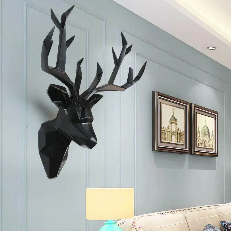 Large 3D Deer Head Statue: Sculpture Decor, Home Wall Decoration Accessories, Wedding Party Art Decorative Statement Piece