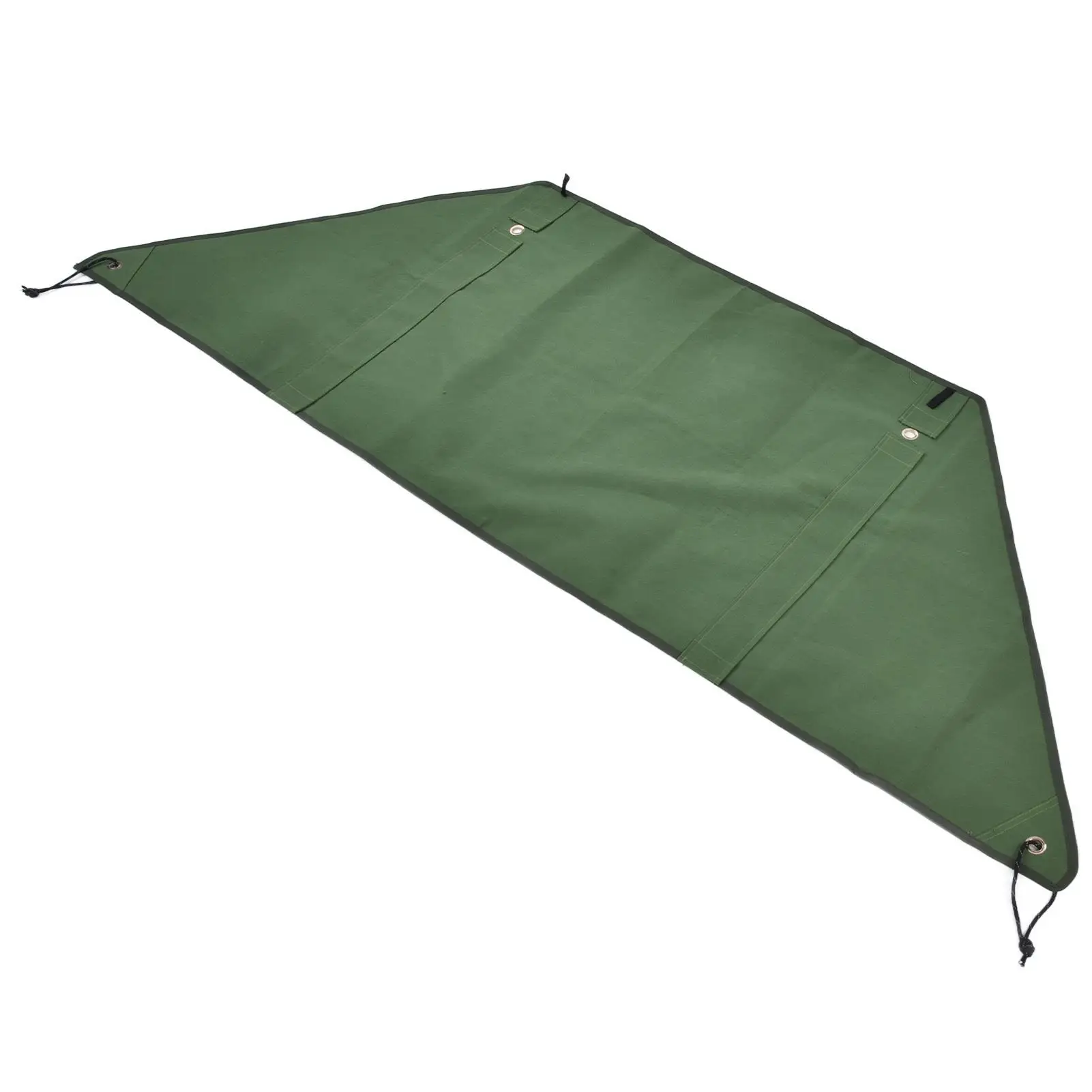 Portable Stove Windshield - Durable Canvas Easy Install Folding Grill Windscreen with Support Rods & Stakes for BBQ