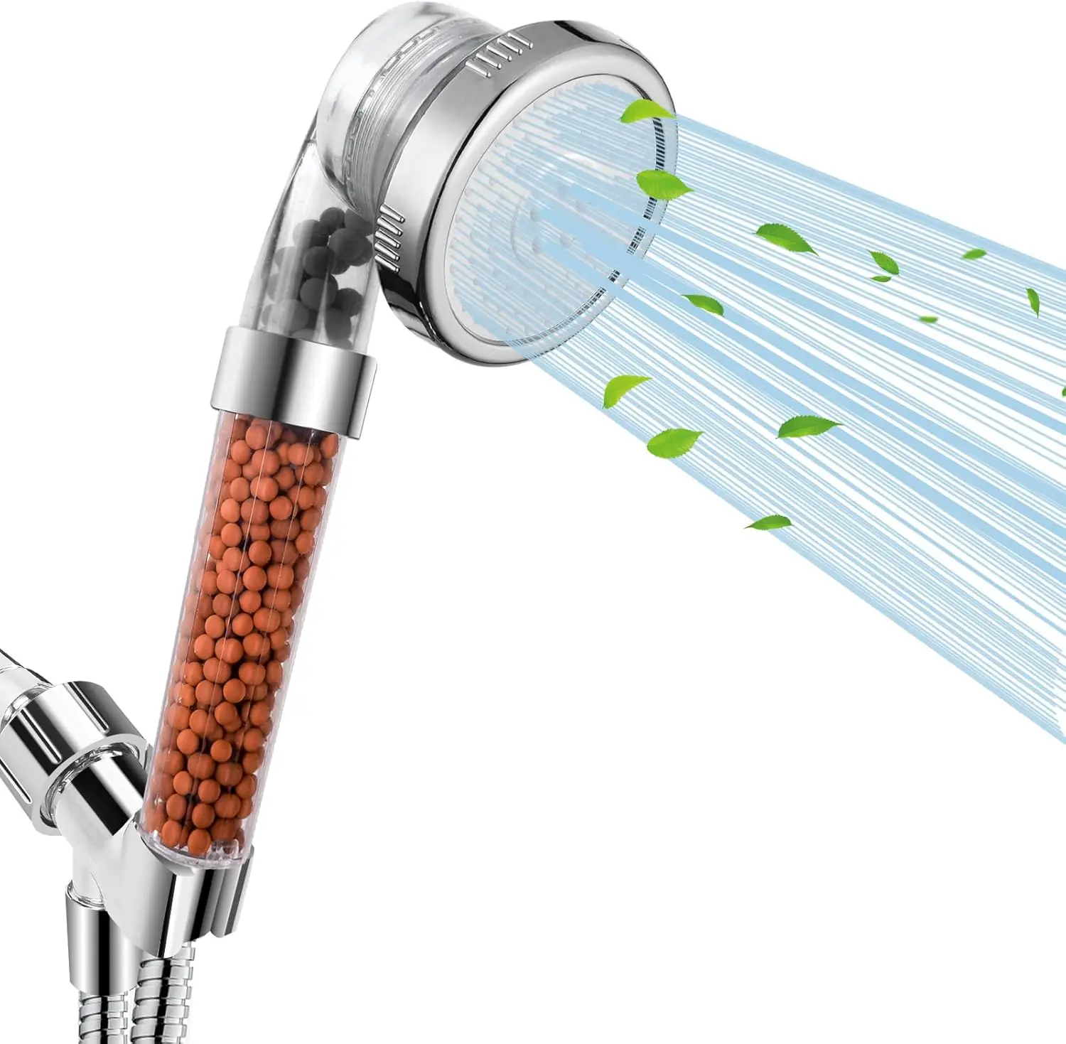 

Filtered Shower Head for Hard Water, High Pressure 3 Modes with Handheld Spray, Water Softener Set Removes Chlorine & Fluoride