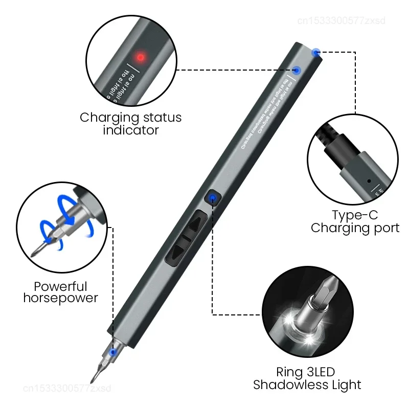 Imagem -04 - Xiaomi-mini Conjunto de Chave de Fenda Elétrica Kits de Chave de Fenda Portátil Usb Recarregável Ferramentas Elétricas de Reparação Profissional 12 em 39 em 50 em 1