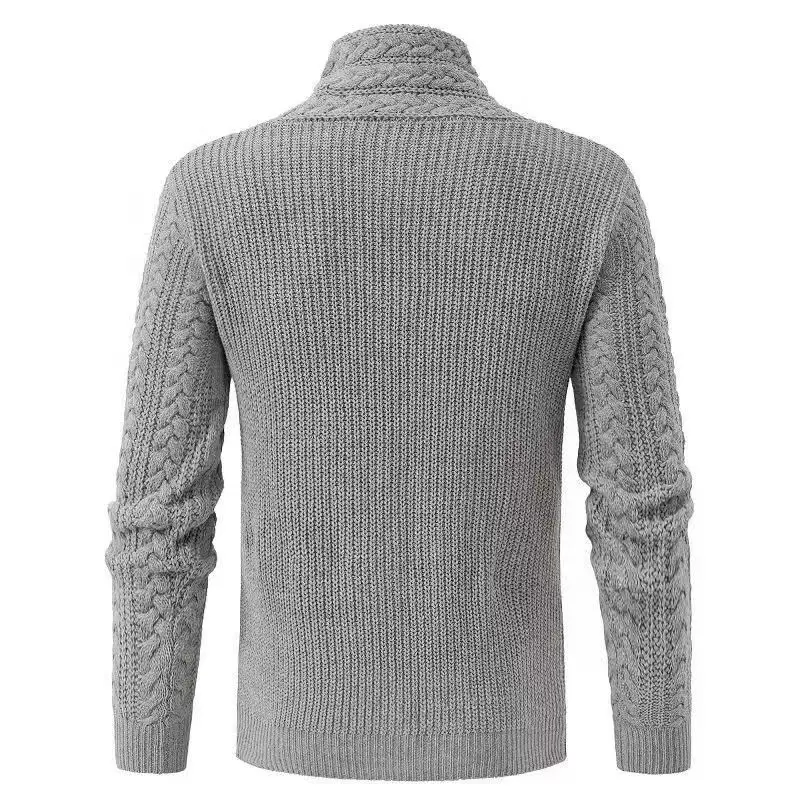 Winter Men's Fitted Woolen Sweater High-Quality Fashionable Youth-Oriented Thick And Warm Pullover Sweater With Added Insulation