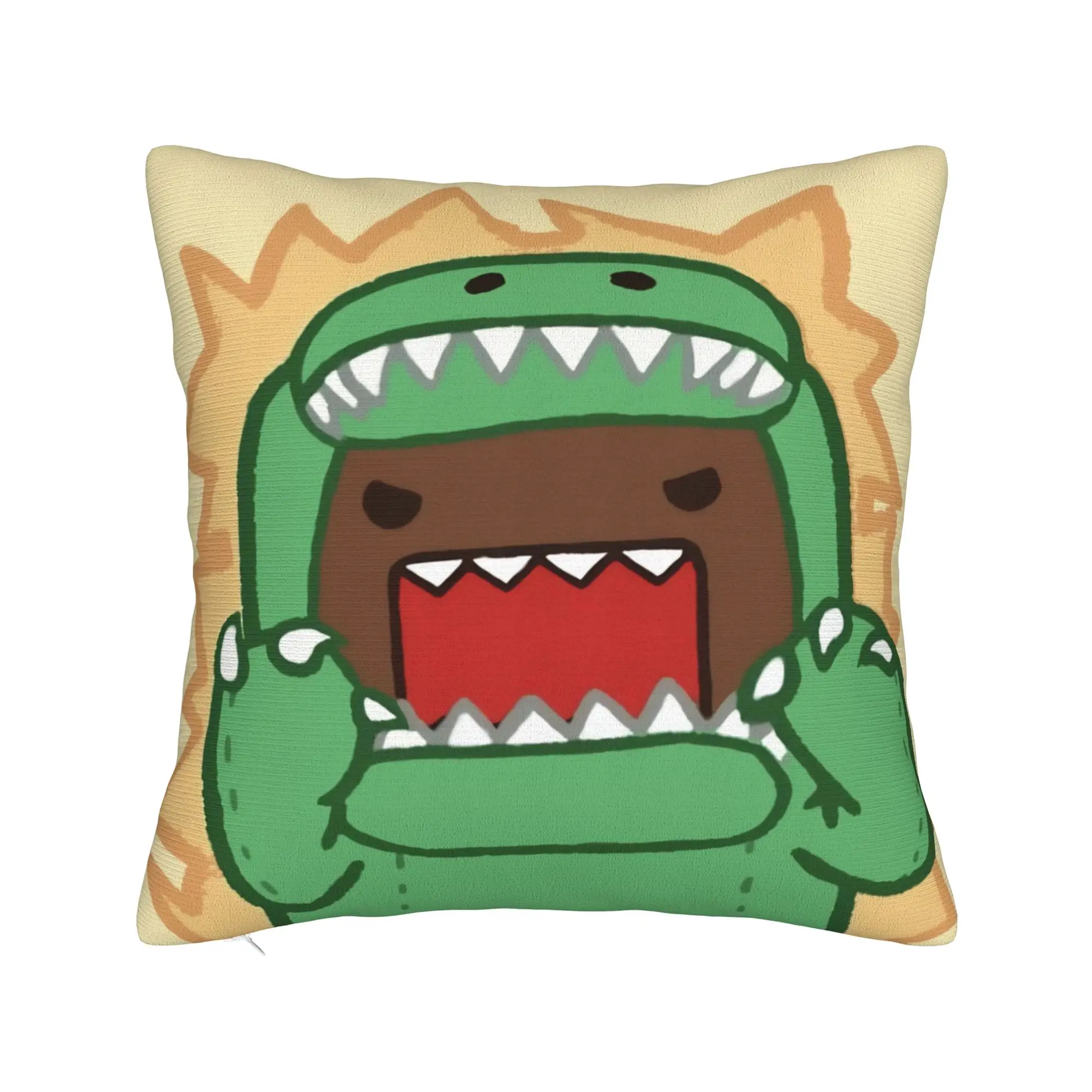 Decorative Pillowcase Domo Kun Stuff Seat  Pillow Case Cover Square Multiple Sizes