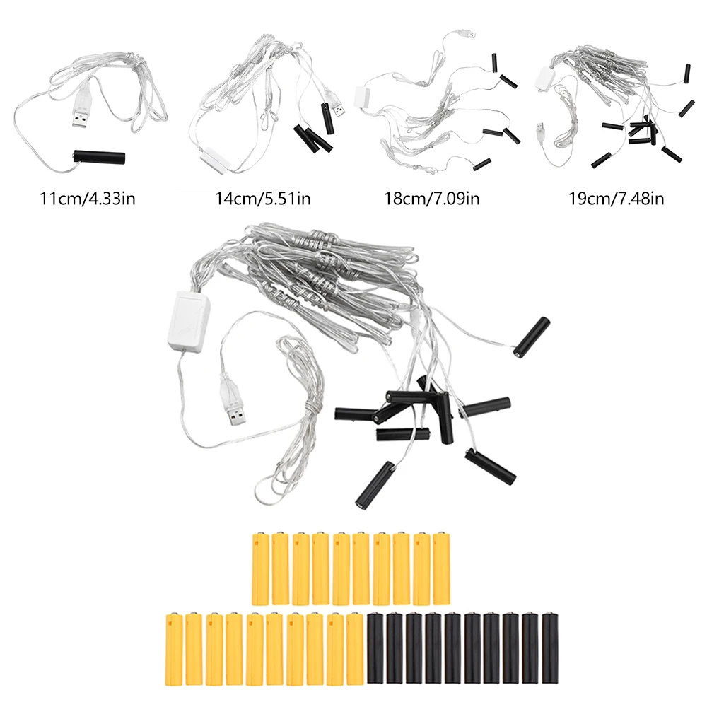 1 Set USB AAA Battery Eliminators Replacement For 4.5V 3V AAA Batteries Integrated USB LED Empty Battery Light String