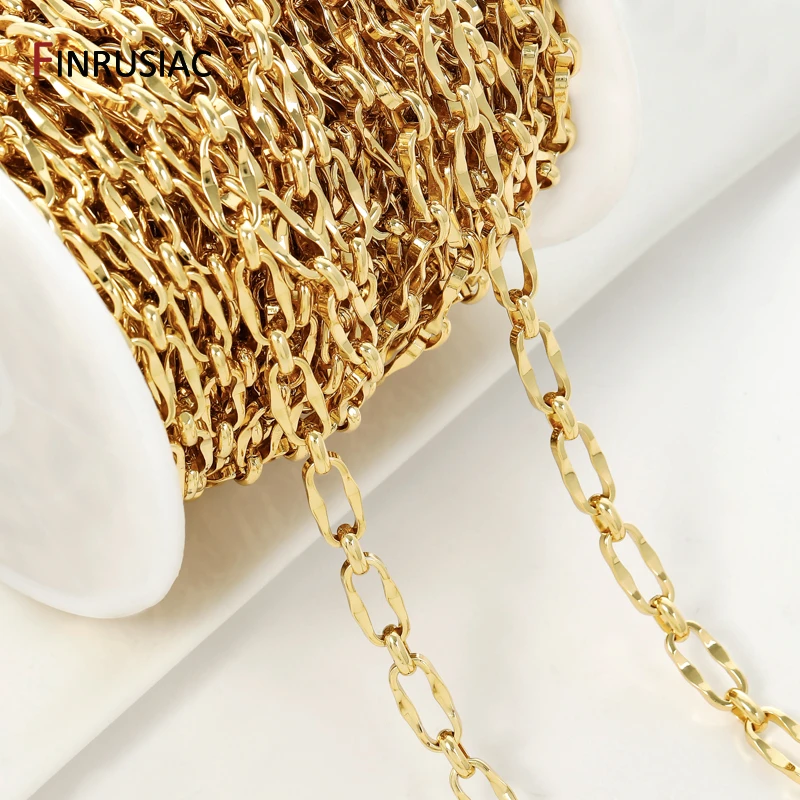 

18K Gold Plated Brass Thick Cable Chain For Jewelry Making,6.5*12.5mm heavy chain for DIY Bracelet Necklace Making Components
