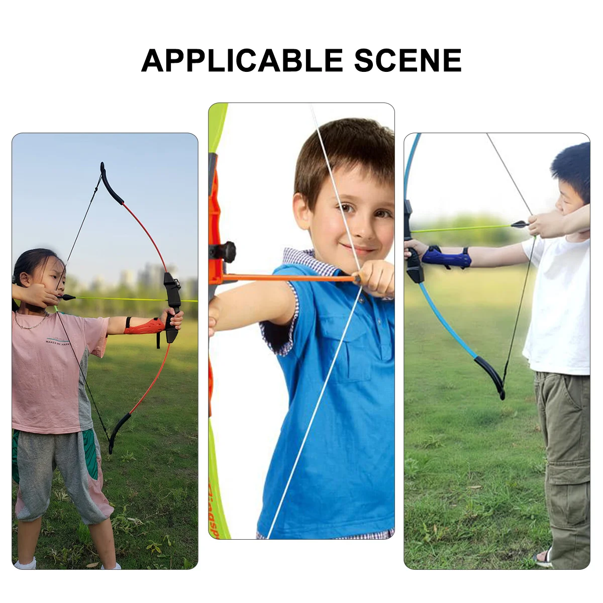 

ABS Kids Archery Kit Suction Cup Target Included Bow Arrow for Home Practice Safe Shooting Game for Children Outdoor Fun