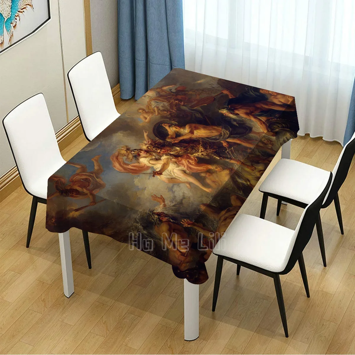 Historical War Fighting Ancient Greek Mythology Famous Hero Homer Epic Core Figure Table Cloth By Ho Me Lili