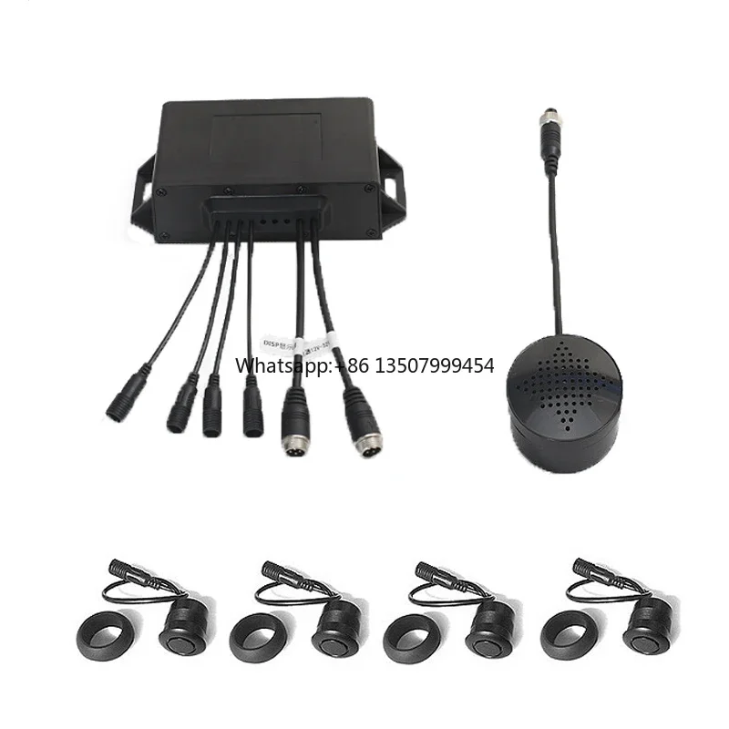 Universal 4 Probes Reversing Radar Long Range Detection System Buzzer Waterproof Truck Parking Sensor Reverse Camera 1 Year