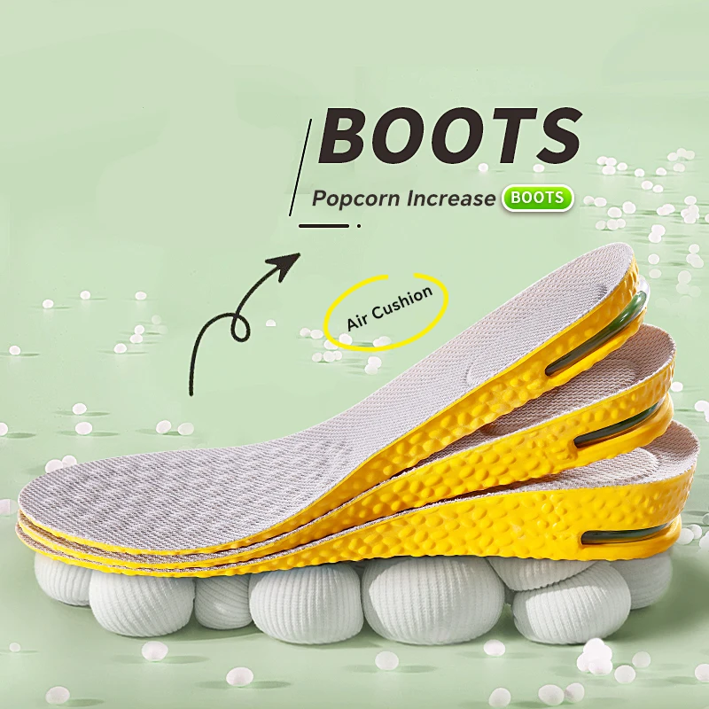 

1 пара стельок для увеличения высоты на воздушной подушке, дышащая стелька против пота и запаха, амортизирующая стелька для спортивной обуви