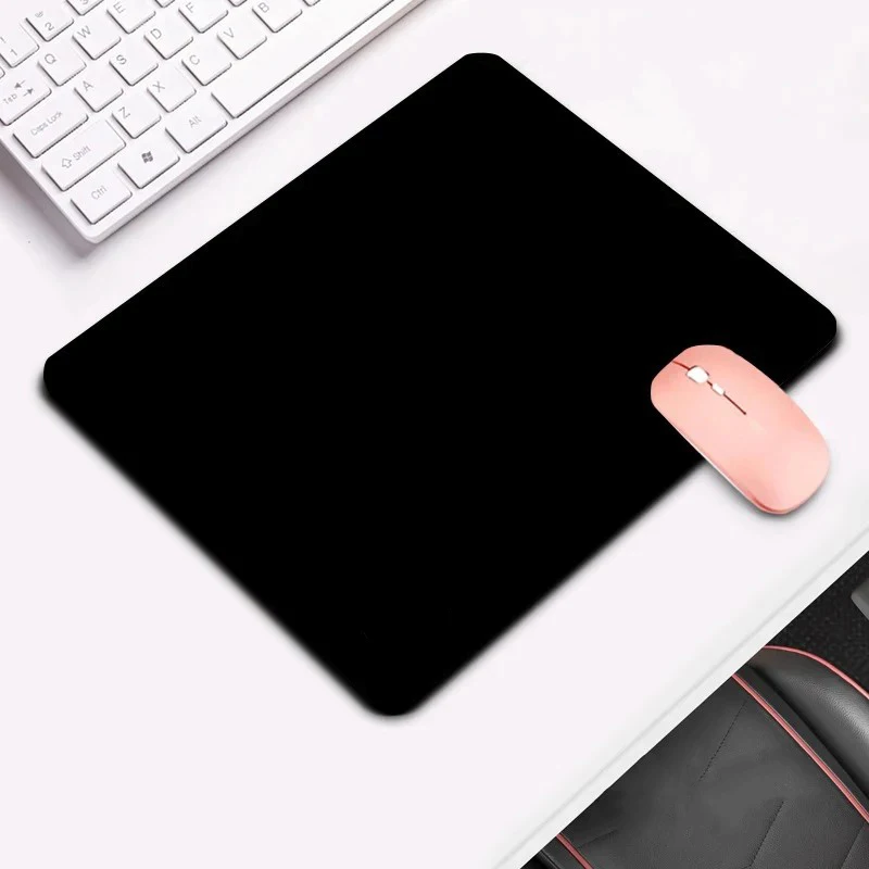 Simple Solid Color PU Leather Mouse Pad Mat Anti-slip Waterproof 23*19cm Mouse Pad School Supplies Office Accessories Desk Set