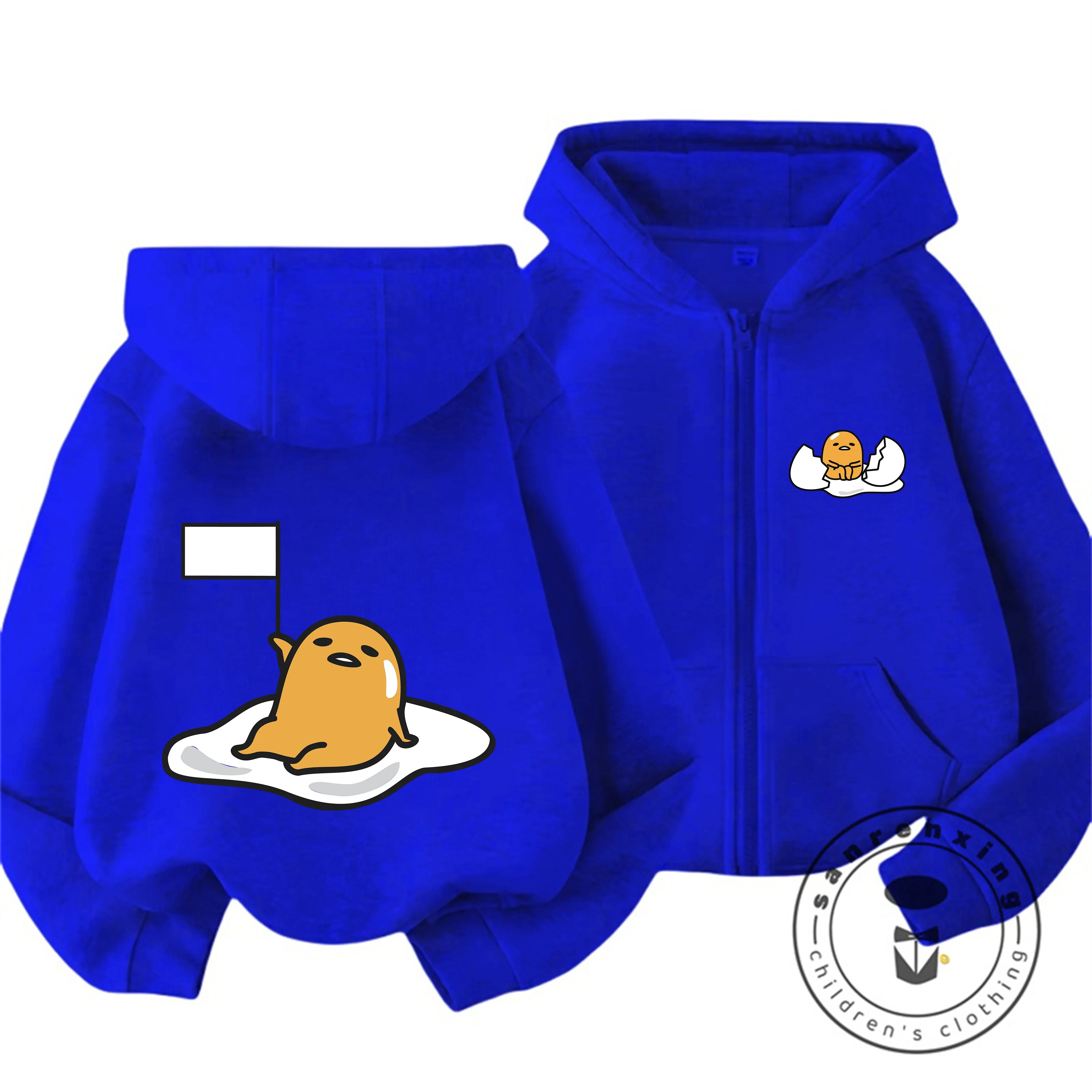 

Trendy Gudetama Cartoon Zip Up Hoodie Autumn Winter Kids Boys Girls Cute Kawaii New Children Hooded Sweatshirt 3 14 Years